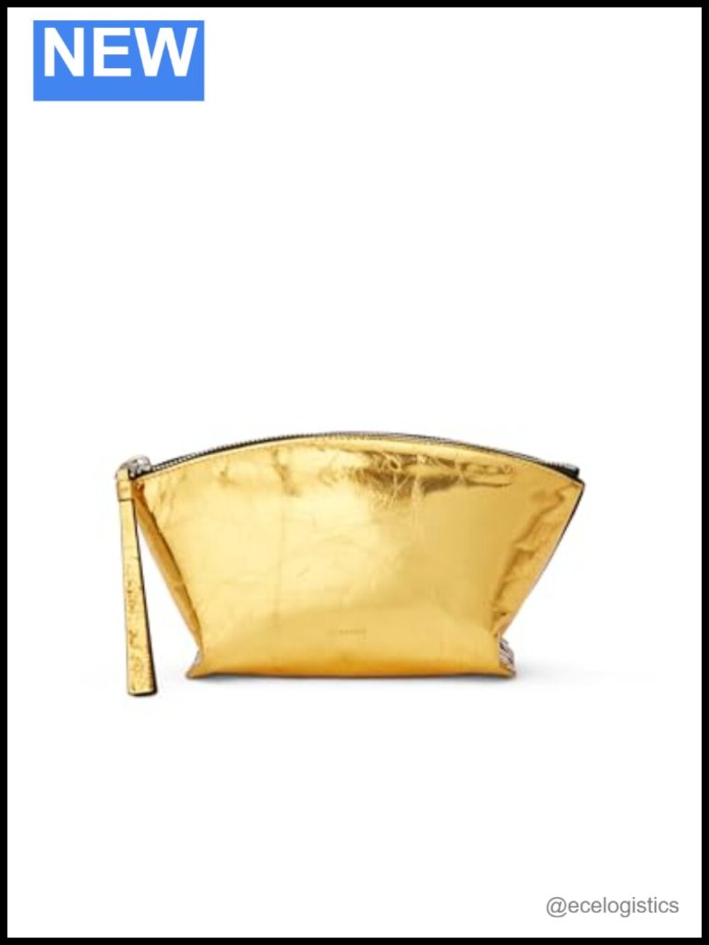 100% Leather Anais Pouch Clutch - Zipper Closure - East London Design